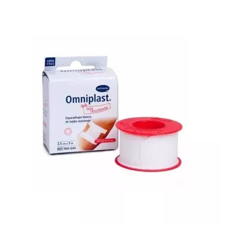 Esparadrapo Hipoalergico Omniplast Tejido Resistente 1 Unidad 5 M X 5 Cm