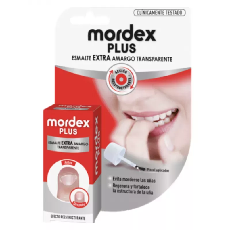 Mordex Plus Esmalte Amargo Transparente  1 Envase 9 Ml Con Pincel