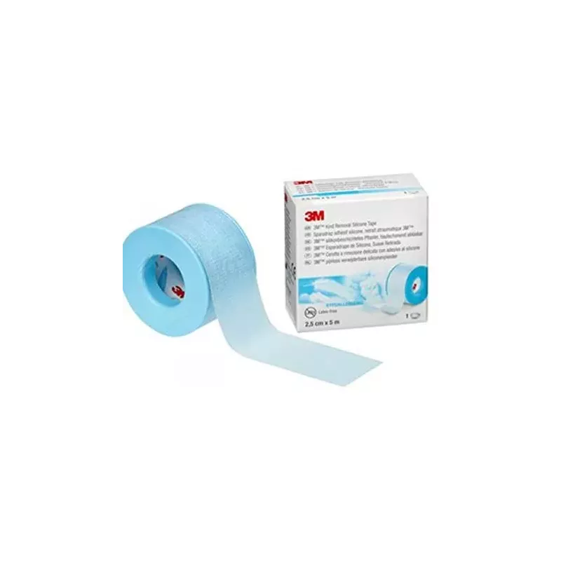 Esparadrapo Hipoalergico Silicona 3M 1 Rollo 5 M X 2,5 Cm