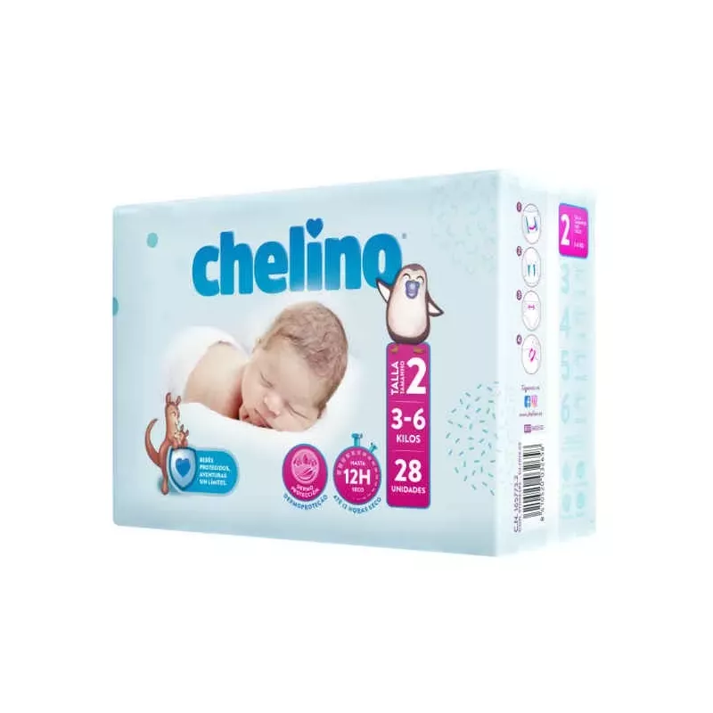 Chelino Fashion & Love Pañal Infantil T- 2 (3 - 6 Kg) 28 Pañales