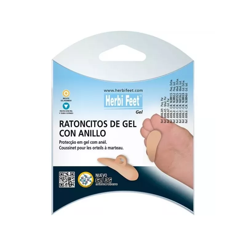 Ratoncito C/Anillo Sujeccion Herbi Feet Polimero Dcho T- Med