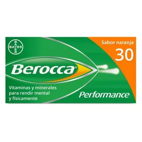 BEROCCA PERFORMANCE  30 COMPRIMIDOS EFERVESCENTES SABOR NARANJA