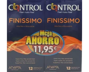 Control Finissimo Preservativos 2 Envases 12 Unidades