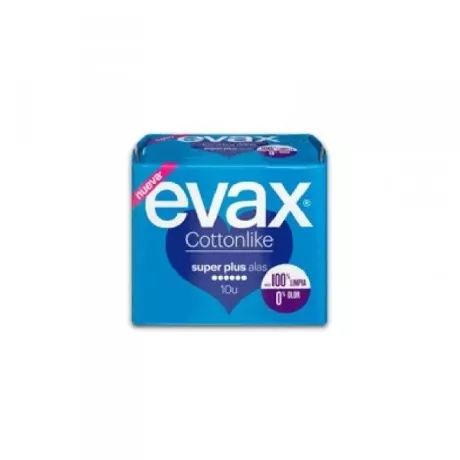 Compresas Higienicas Femeninas Evax Cottonlike Superplus 10 Compresas