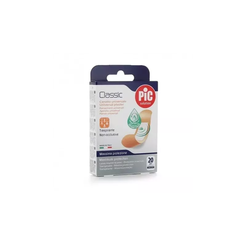 Pic Classic Con Bactericida Aposito Adhesivo Surtido 20 U