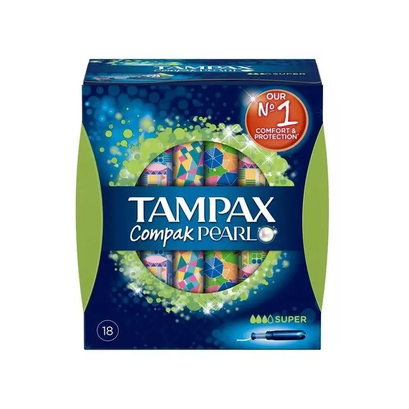 Tampax Compak Pearl Tampon 100%Algodon Super 16 U