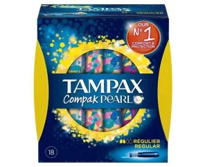 Tampax Compak Pearl Tampon 100%Algodon Regular 16 U