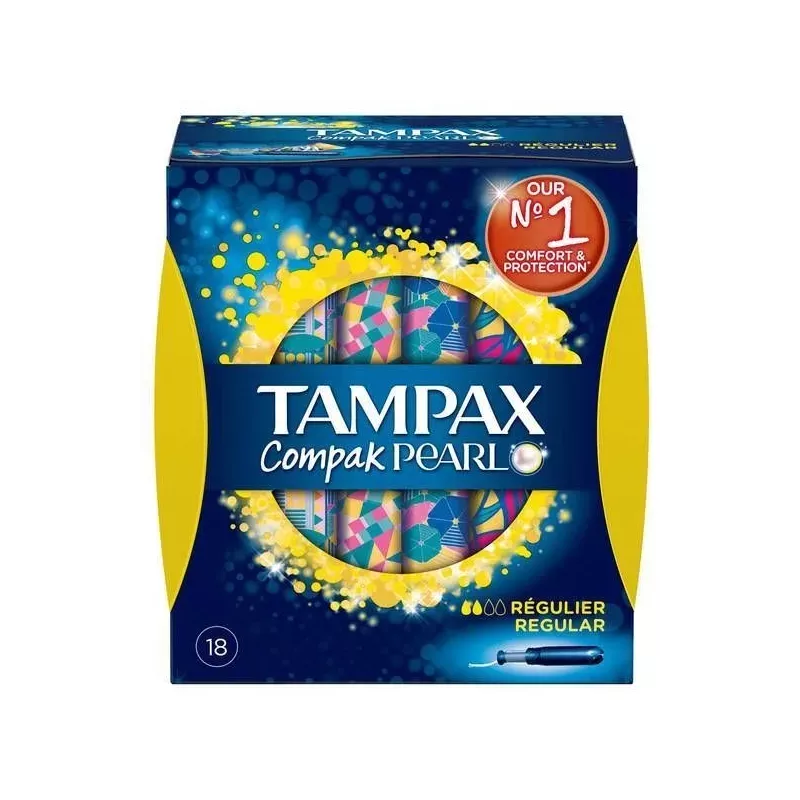 Tampax Compak Pearl Tampon 100%Algodon Regular 16 U