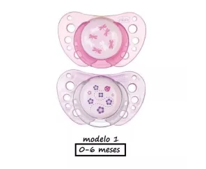Chupete Silicona Chicco Physio Air 0-6 M+ Rosa 2 Chupetes