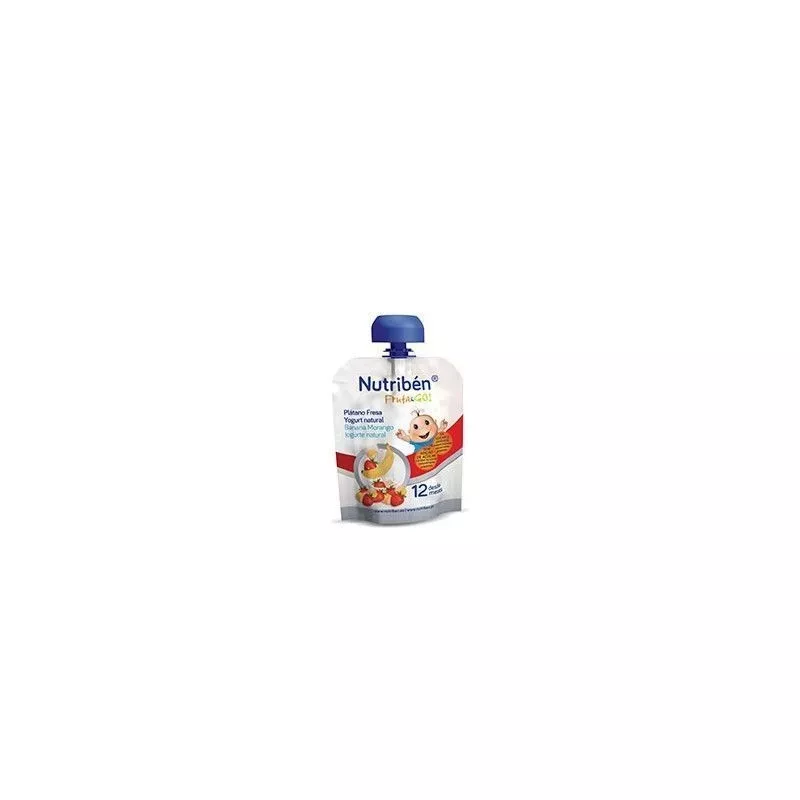 Nutriben Fruta & Go Platano Fresa Yogurt Natural 1 Envase 90 G