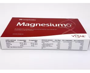 Magnesium 6 20 Comprimidos Vitae | Farmacia24hbenimaclet.com