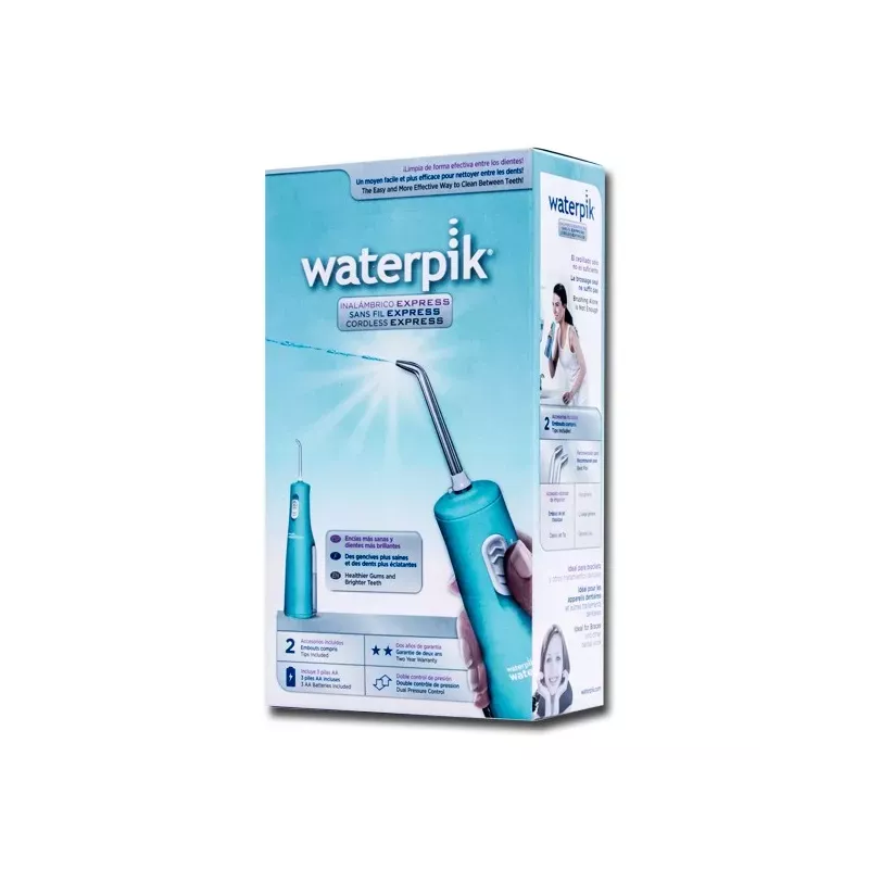 Irrigador Bucal Inalambrico Waterpik Cordless Express Wp 02 A Pilas Blue