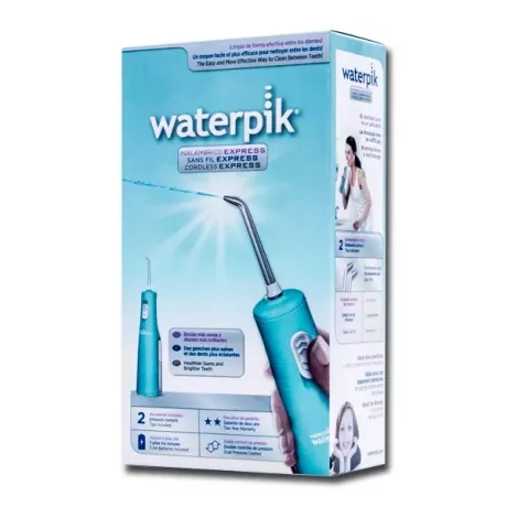 Irrigador Bucal Inalambrico Waterpik Cordless Express Wp 02 A Pilas Blue