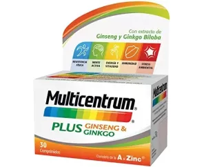 Multicentrum Plus Ginseng Y Ginkgo 30 Comprimidos