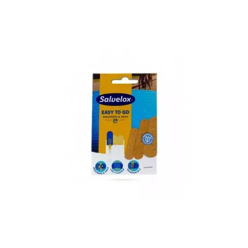 Salvelox Easy To Go Aposito Adhesivo Resistente Al Agua 24 U