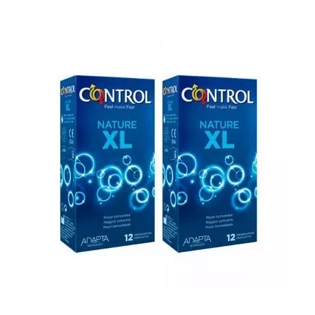 Control Nature Xl Preservativos 12 + 12 Unidades Pack Ahorro