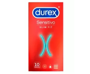 DUREX SENSITIVO SLIM FIT PRESERVATIVOS 10 UNIDADES