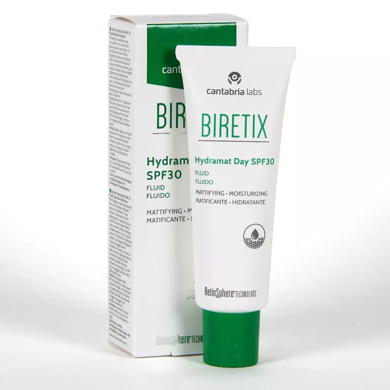 Biretix Hydramat Day Spf 30 Fluido Matificante Hidratante 1 Envase 50 Ml