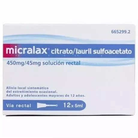 Micralax Emulsion Rectal 12 Microenemas 5 Ml