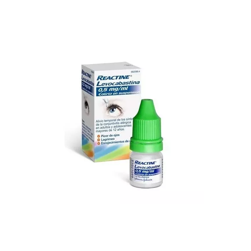 Reactine Levocabastina 0.5 Mg/Ml Colirio 1 Frasco Suspension 4 Ml