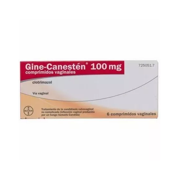 Gine Canesten 100 Mg 6 Comprimidos Vaginales Gine Canesten 100 Mg 6 Comprimidos Vaginales