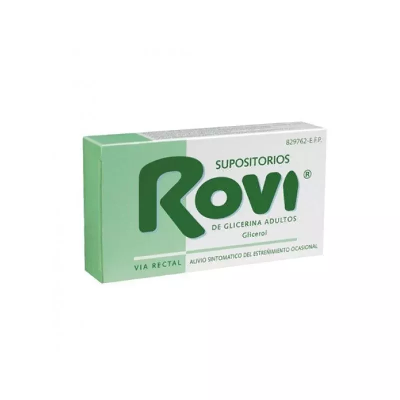 Supositorios Glicerina Rovi Adultos 3.36 G 12 Supositorios