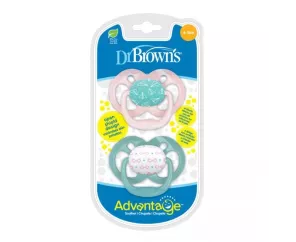 Chupete Silicona Dr Brown´S Advantage Reversible 2 Unidades 0-6 Meses Talla 1 Colores Surtidos