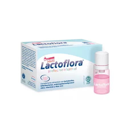 LACTOFLORA PROTECTOR INTESTINAL INFANTIL  10 VIALES SABOR FRESA