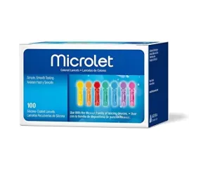 Microlet De Colores Lancetas 200 U