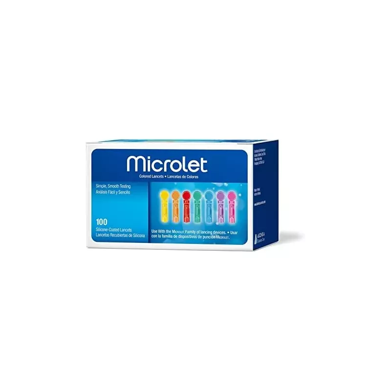 Microlet De Colores Lancetas 200 U