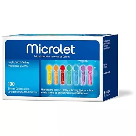 Microlet De Colores Lancetas 200 U