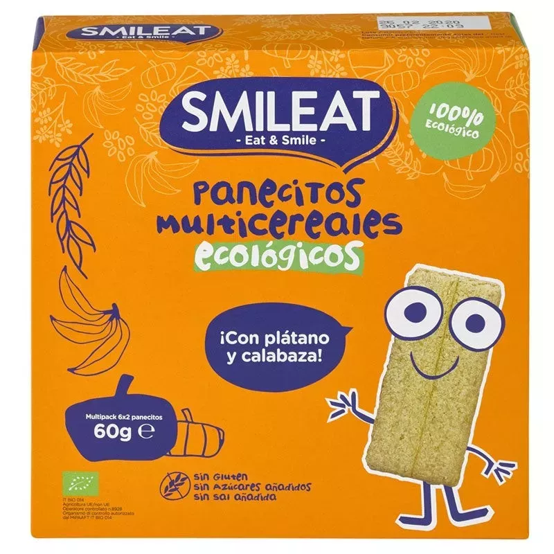 PANECITOS MULTICEREALES 6X2 60G SMILEAT