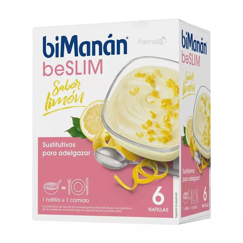 Bimanan Beslim Sustitutivo Natilla 6 Sobres 50 G Sabor Limon