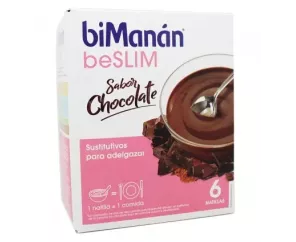 BIMANAN BESLIM SUSTITUTIVO NATILLA  6 SOBRES 50 G SABOR CHOCOLATE