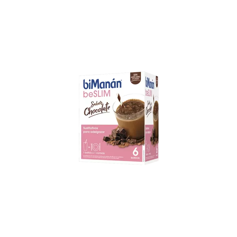 Bimanan Beslim Sustitutivo Batido 6 Sobres 50 G Sabor Chocolate