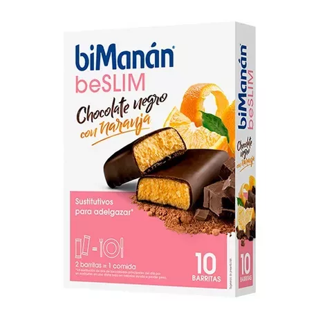 Bimanan Beslim Sustitutivo 10 Barritas 31 G Sabor Chocolate Naranja