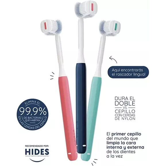 Cepillo Dental Adulto Balene 1 Unidad Medio Color Aguamarina