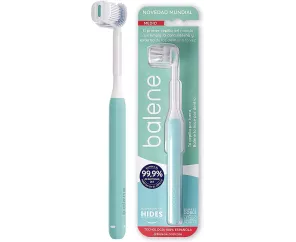 Cepillo Dental Adulto Balene 1 Unidad Medio Color Aguamarina