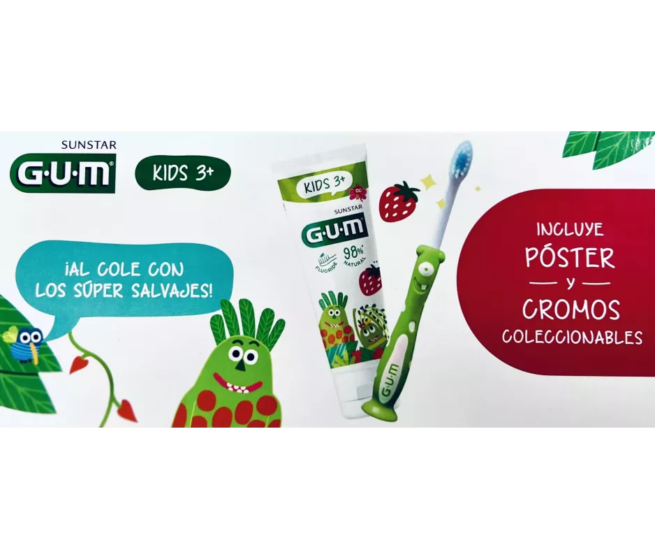 Pack Kids 3+ Gum Pasta + Cepillo + Mini Colutorio