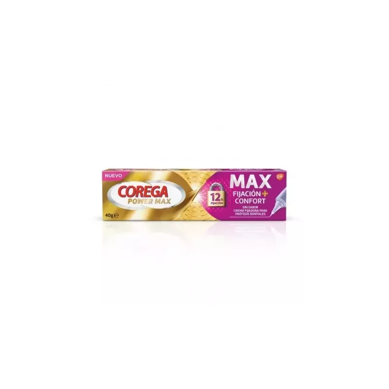 Corega Max Fijación + Confort 1 Tubo 40 G Sin Sabor