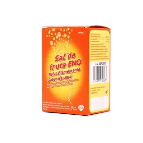 Sal De Fruta Eno Naranja 5 G 10 Sobres Polvo Solucion Oral