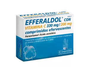 Efferaldol Con Vitamina C 330 Mg/200 Mg 20 Comprimidos Efervescentes