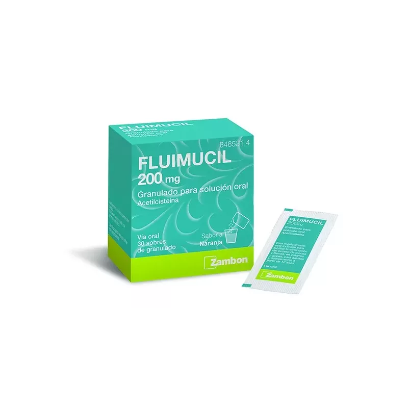 Fluimucil 200 Mg 30 Sobres Granulado Solucion Oral