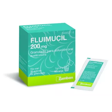 Fluimucil 200 Mg 30 Sobres Granulado Solucion Oral