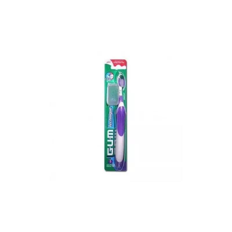 Cepillo Dental Adulto Gum 491 Technique Plus Compacto Suave