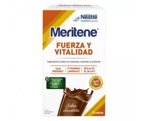 MERITENE FUERZA Y VITALIDAD BATIDO  15 SOBRES 30 G SABOR CHOCOLATE