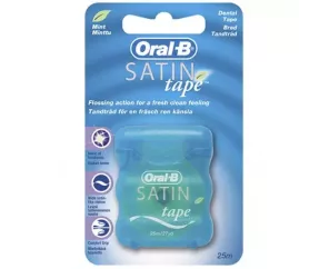 SATIN TAPE FLUOR CINTA DENTAL MENTA 25 M