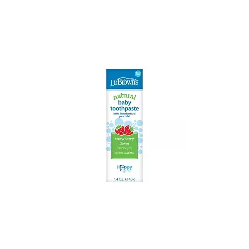 Pasta Dental Infantil Natural Bebe Dr Brown 1 Envase 40 G Fresa