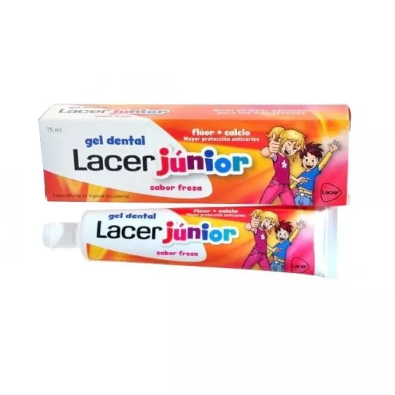 Lacer Junior Gel Dental  1 Tubo 75 Ml Sabor Fresa