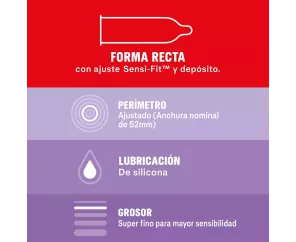 Durex Sensitivo Contacto Total Preservativos 12 Unidades